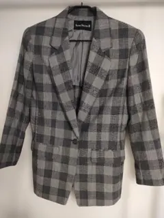 美品✦ANNE KLEIN IIアンクライン II　グレーチェック柄ジャケットＭ