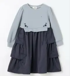 KUMIKYOKU　異素材 ドッキング ワンピース　キッズ　120