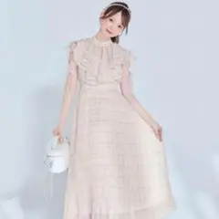 ミシェルマカロン　ケープリボンワンピース　Fサイズ