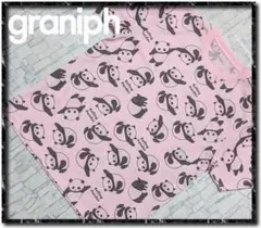 グラニフ　ローリングパンダズTシャツ　ピンク