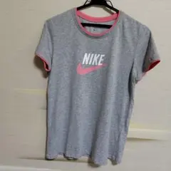 NIKE 半袖Tシャツ グレー ピンク レディース L
