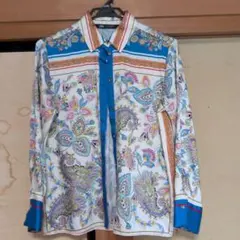 ZARA ペイズリー柄 長袖シャツ