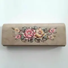 メガネケース　老眼鏡ケース　トールペイント