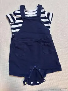 ロンパース　70cm UNIQLO ボーダー　半袖