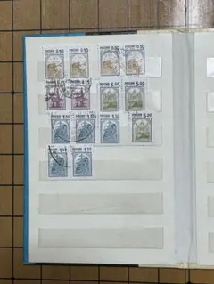 ロシアの使用済み切手　ソ連の切手帳入り