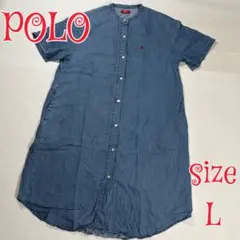 POLO マタニティワンピース　インディゴブルー　L
