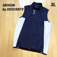 スリクソン デサント DESCENTE ベスト ネイビー 撥水 加工 軽量 3L
