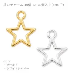 星のチャーム 10個 or 30個入り 【A235】