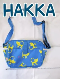 HAKKA ショルダーバック 猫柄 ブルー お名前 ハッカ 通園 お出かけ 青のサムネイル