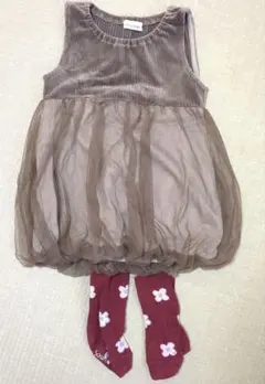 BRANSHES　バルーンスカートワンピースとSourisタイツ
