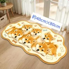 【新品】犬柄 デザインマット イヌラグ 犬 マルチマット 柴犬
