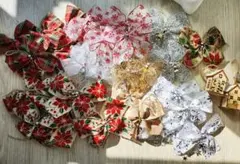 クリスマスデコレーションリボンセット