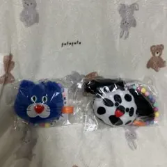 mojojojo ビーズ　マスコット　新品　2個セット　ぬいぐるみ　ネコ　イヌ