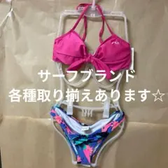 【RUSTY ラスティ】バンドゥビキニ チューブトップ ホルターネック 紫 Mのサムネイル