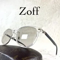 極美品　Zoff　サングラス　ZA181G05AC　グレーレンズ　クリアフレーム