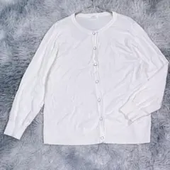 CINEMA CLUB【M】カーディガン　ホワイト　透け感あり　レディース　薄手