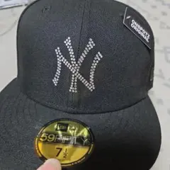 New Era 59FIFTY 黒 ストーンNYロゴ 7 1/2