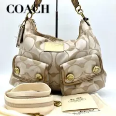 COACH シグネチャー 2way ショルダーバッグ ベージュ 14570