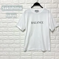 sakishima tokyo サキシマトーキョBALANCE ロゴTシャツ 白のサムネイル