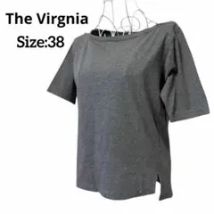 【美品】The Virgnia ボートネック コットンTシャツ グレー 38のサムネイル