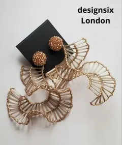designsix London　ANNE　フリルピアス　ジュエリー