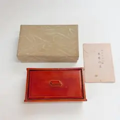 时代古玩 朱金蒔絵 硯蓋 盆 松に鶴図 骨董品 木製 共箱 - メルカリ
