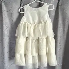 H&M アイボリーフリルベビードレス90