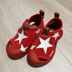 【美品】CONVERSE ベビーサンダル レッド 星柄　13cm