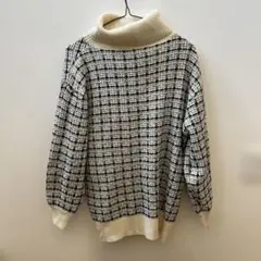 SUREVE チェック柄 タートルネックセーター
