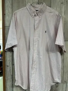 Ralph Lauren ピンクストライプシャツ XXL