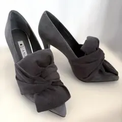 DIANA BIGリボン スエードパンプス(未使用、箱付き)グレー