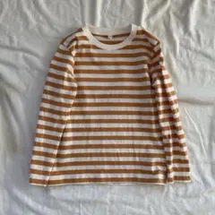 無印良品　キッズ　ボーダー　長袖Tシャツ　120