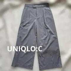 UNIQLO:C ユニクロC ♦️感動タックワイドパンツ グレー M 股下補正