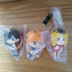 ハイキュー こんにち輪 フィギュアマスコット 3点 日向翔陽 影山飛雄 孤爪研磨