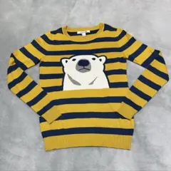 Forever21 クマプリント ストライプニット S