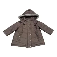 組曲 KUMIKYOKU FAM. 中綿コート 90フード付 ブラウン アウター