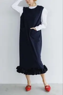 kastane プリーツミニワンピース ネイビー - メルカリ