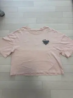 ROXY Tシャツ ピンク ロゴプリント クロップド丈のサムネイル