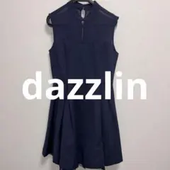 dazzlin ネイビー ノースリーブ ミニワンピドレス