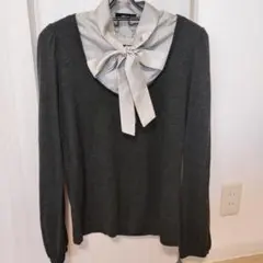 は*で様 COMME CA ISM ダークグレー 長袖トップス L