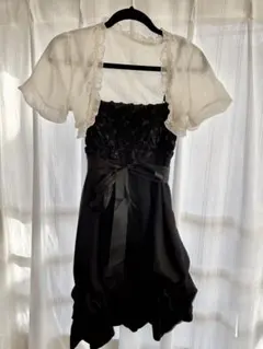 フラワーレースパーティードレス&ボレロ　セットアップ