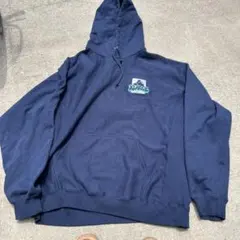 XLARGE ネイビー フード付きパーカー