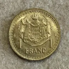 1945 モナコ公国 1フランク硬貨 モナコ大公ルイ2世 - メルカリ
