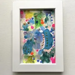おかもとみわこ シルクスクリーン 版画 ゾウ 風船 青空 344/500 - メルカリ