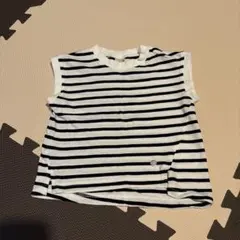 petit main ノースリーブTシャツ ボーダー　女の子　80cm