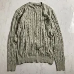 UNIQLO ユニクロ　コットン カシミヤ ケーブル クルーネック セーター　Ｍ