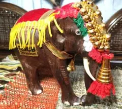 縁起物 木彫り 象 インテリア 置物