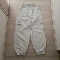 WE GO ウィゴー フリーサイズ ホワイト ワークパンツ サイドポケット付き