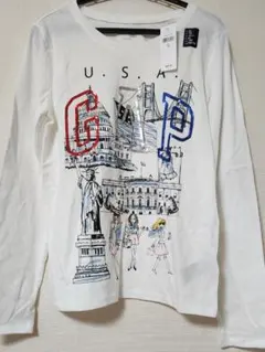 【新品未使用】 ギャップキッズ 長袖Tシャツ 女の子 150 NYC柄のサムネイル