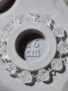 天然石ブレスレット　水晶　彫り　かわいい♡